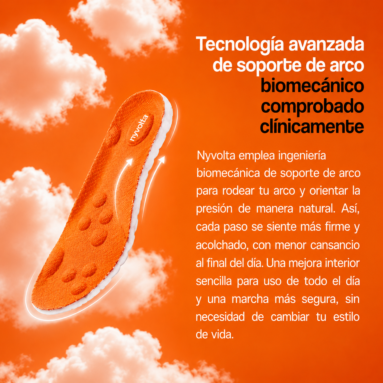 Nyvolta™ ComfortStep — comodidad en cada paso.