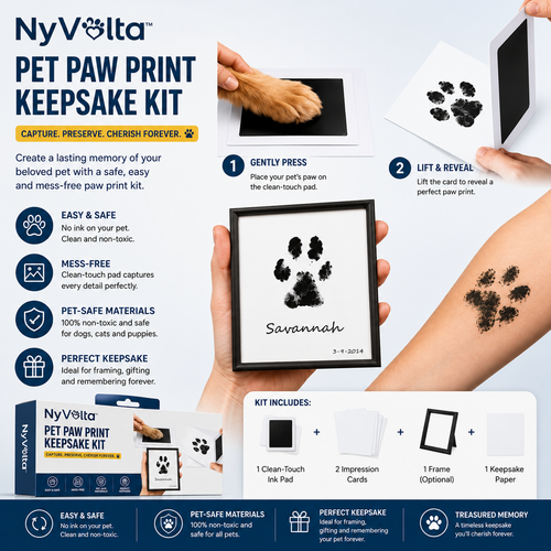 Nyvolta™ Pet Paw Print Keepsake Kit